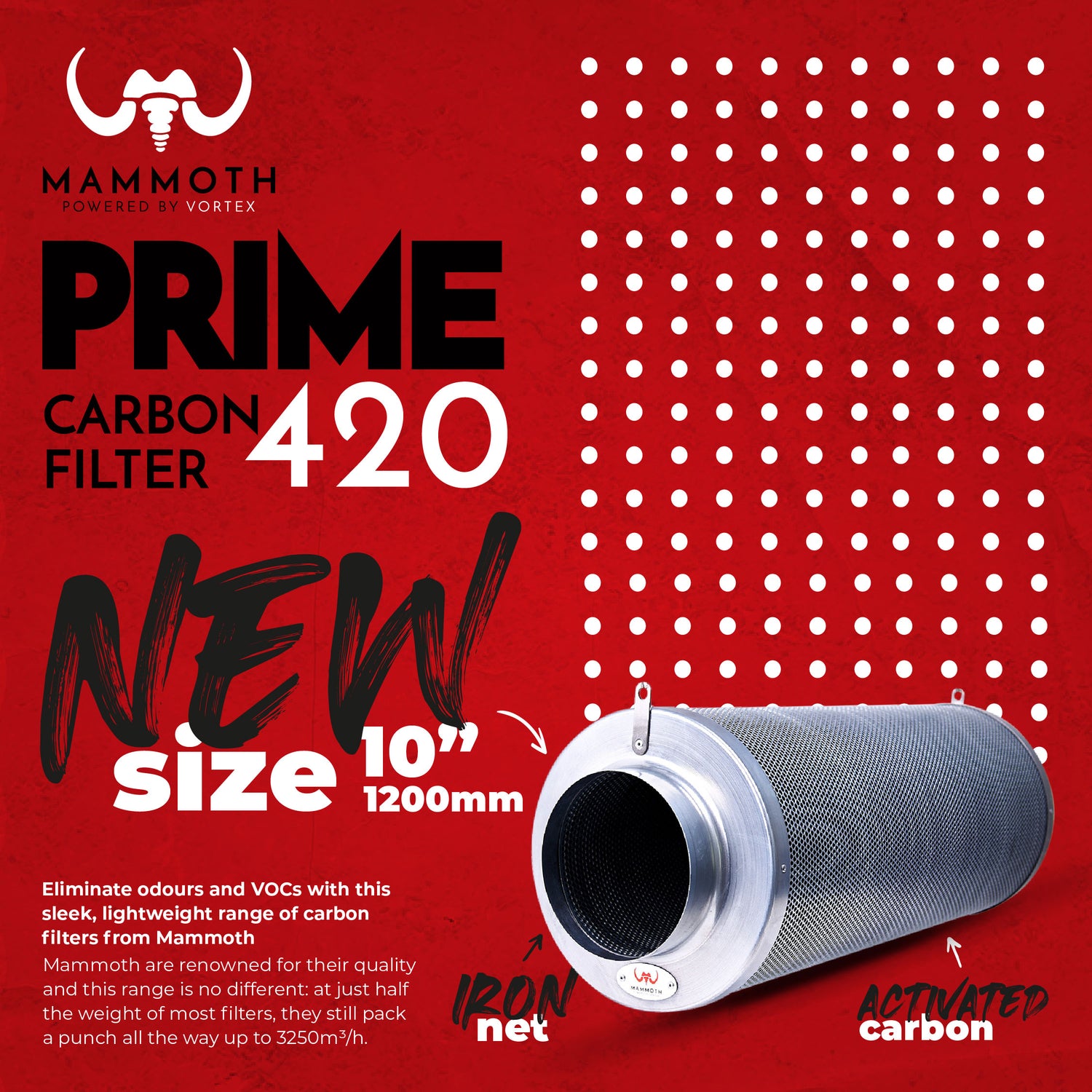 New Mammoth 10" 1200mm Prime Carbon Filter