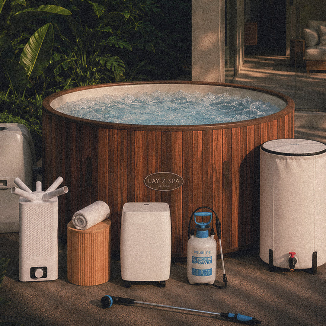 Lay-Z-Spa Hot Tub with Aqualine Products.