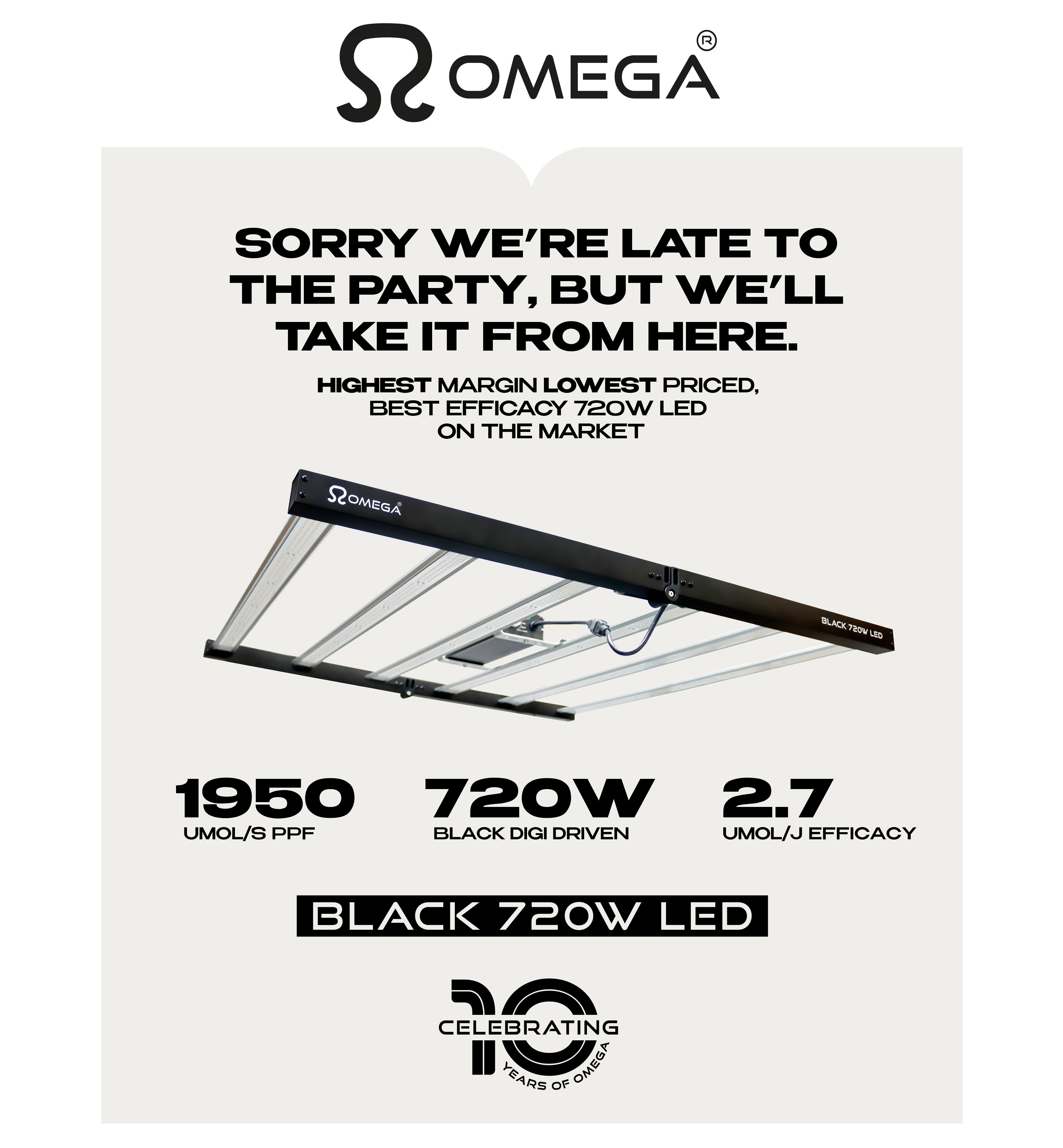 Omega Black 720W LED