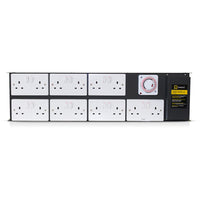 Omega contactor board with 12 power outlets, rotary timer dial, AUX module