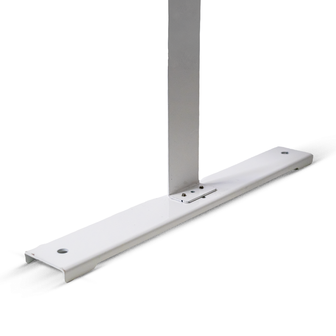 Undercanopy LED light bar base foot with mounting plate and screws