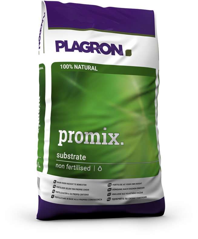 Plagron Promix 50L substrate bag, purple and green with bold Promix label