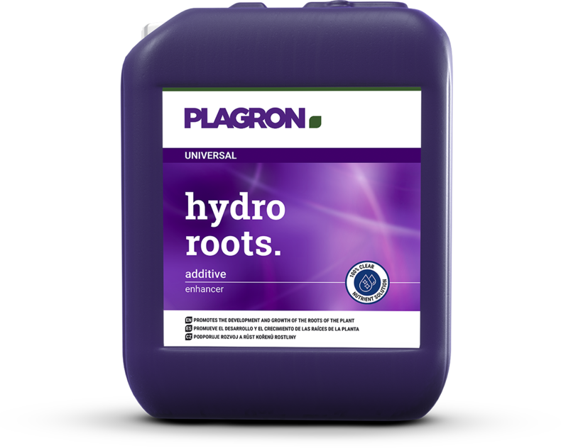 Universal plant additive bottle front view, purple label and white cap