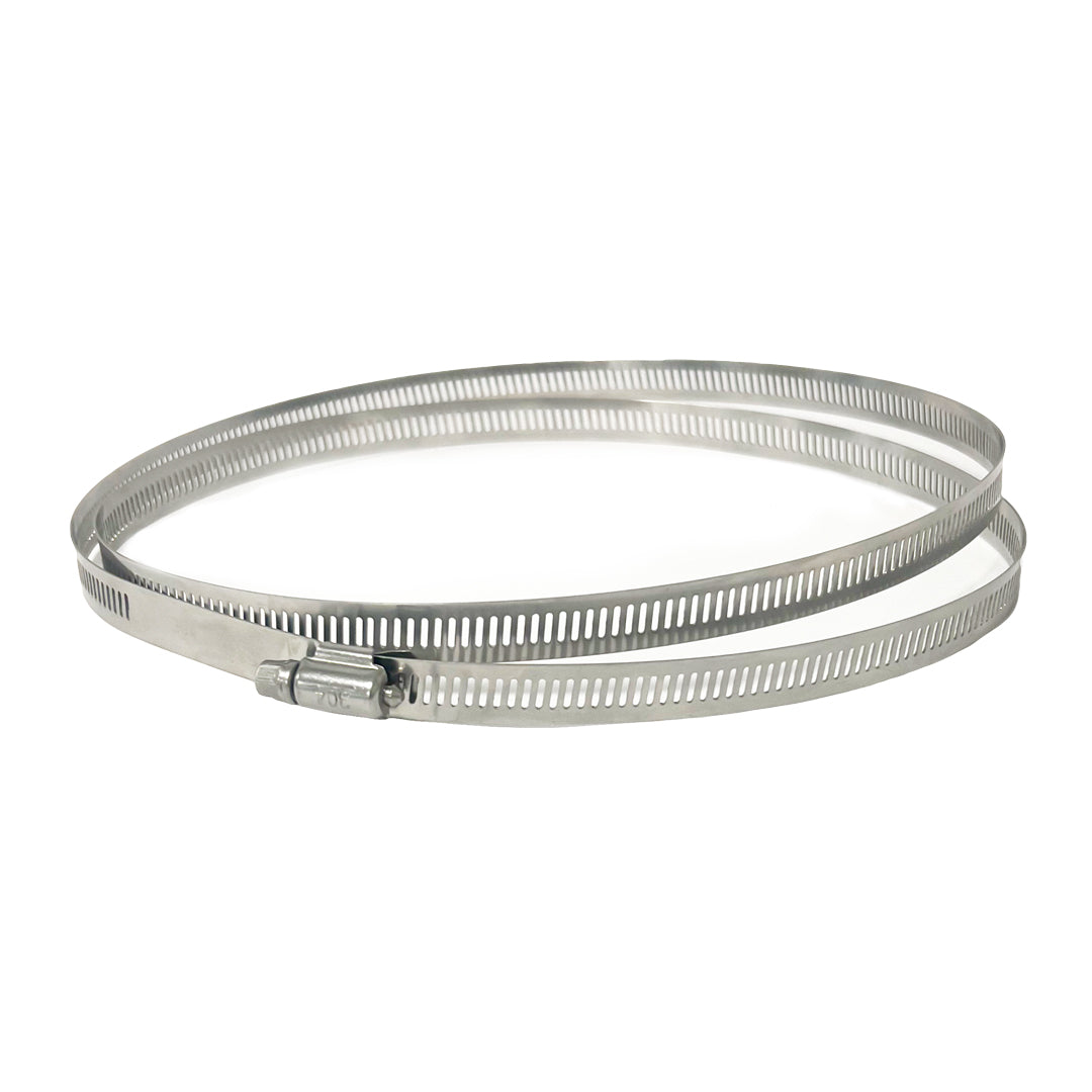 Vortex adjustable jubilee clamp, 1–15 in, looped galvanized band with locking screw