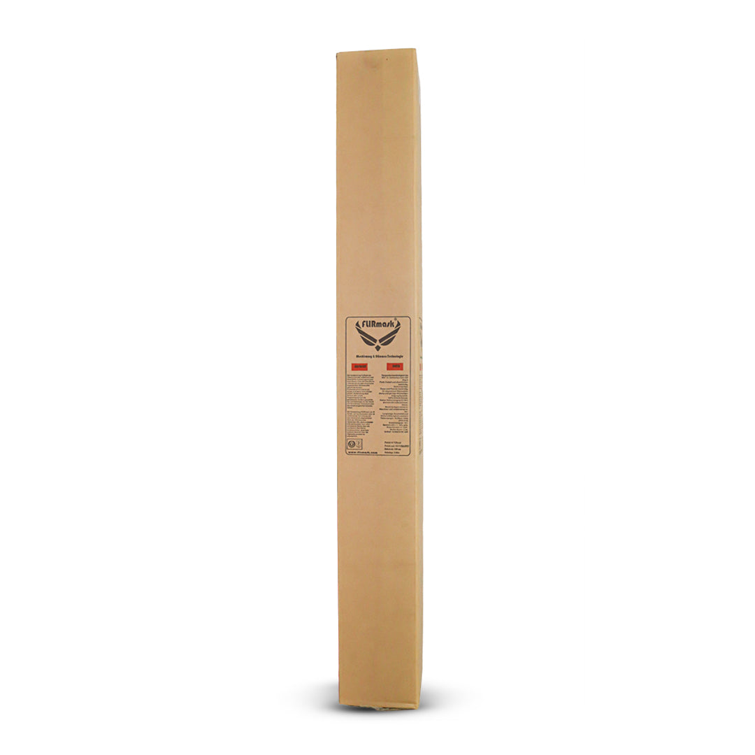 Thermal reflection sheeting roll with printed label on cardboard backing