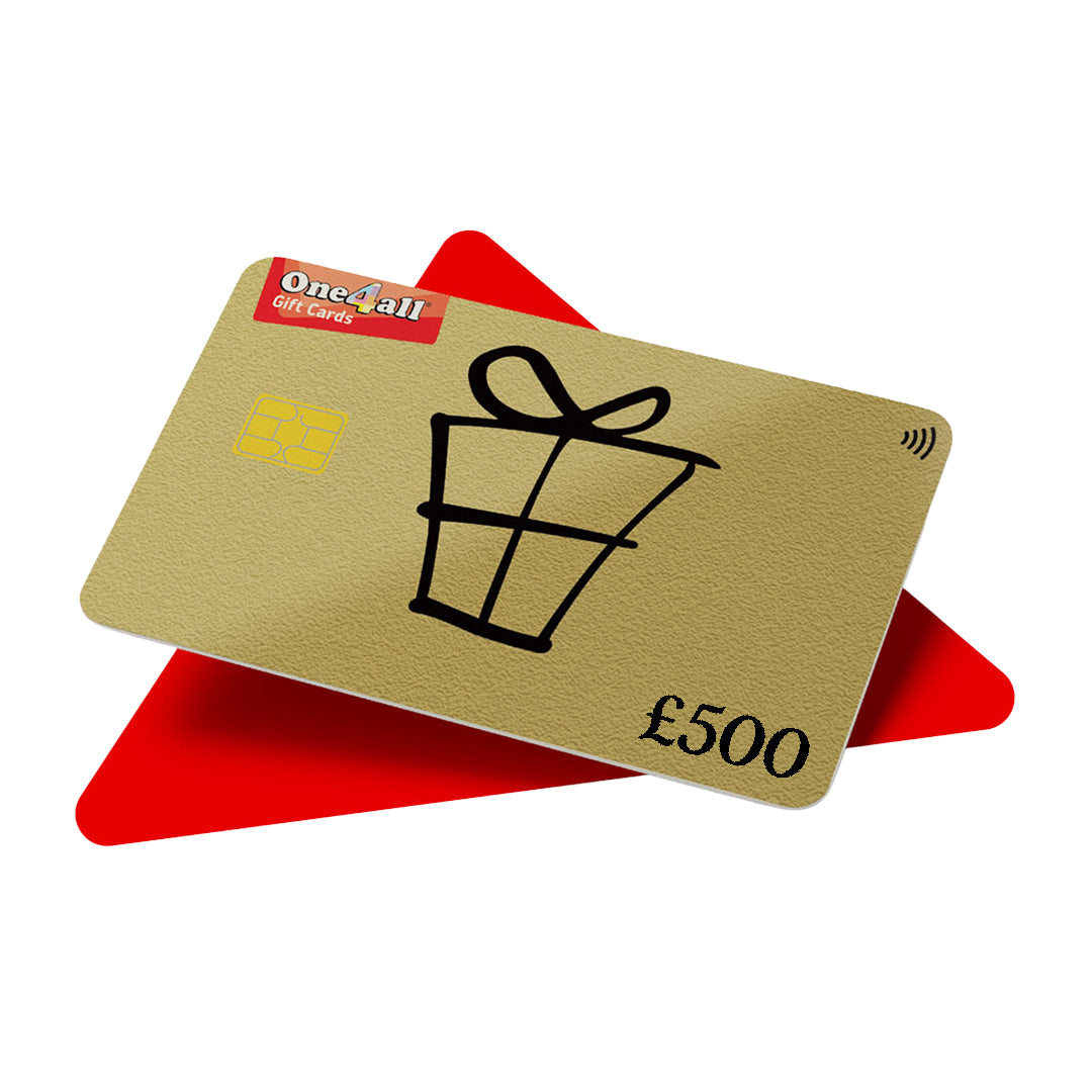 One4all chip and PIN gift card with £500 value and gift icon