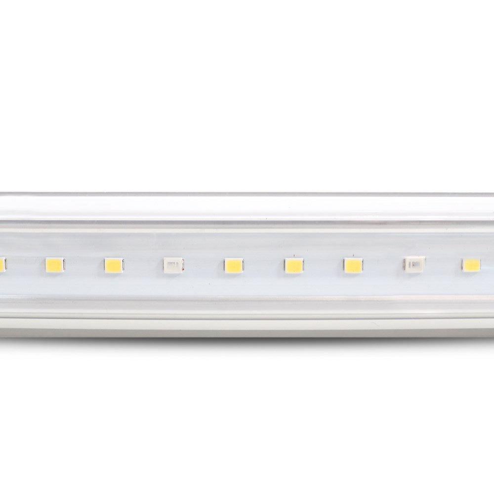 White LED grow light bar with evenly spaced yellow LED chips