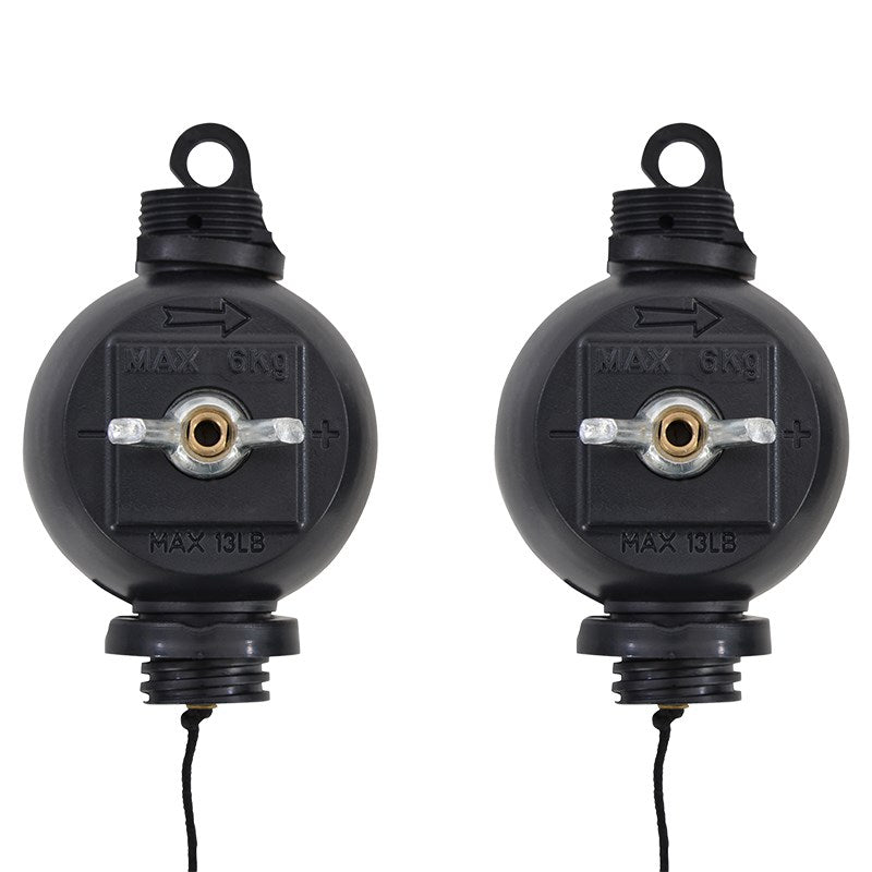 Black yo-yo hanger set with eyelet and two mounting points