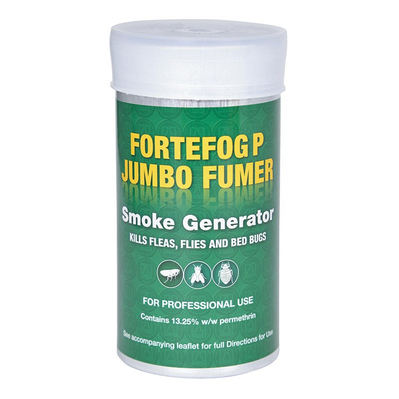FortefogP jumbo fumers smoke generator canister, green label, white cap