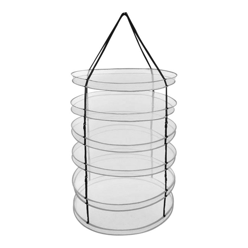 6-layer collapsible drying rack with wire clips