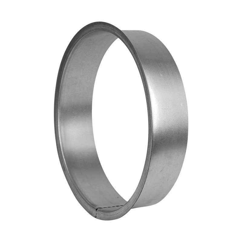 Metal ducting ring, silver-gray, close side angle with rolled rim and inner wall