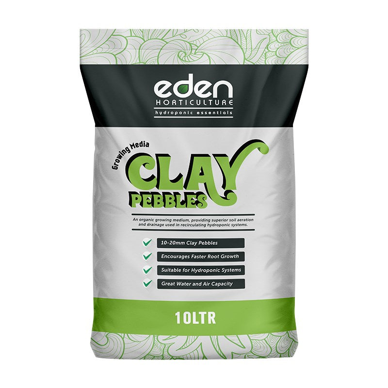 Eden Horticulture clay pebbles grow media bag, 10 LTR
