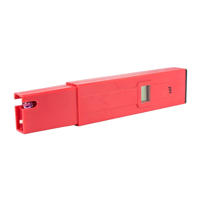 Red pH meter with HI label and electrode connector window