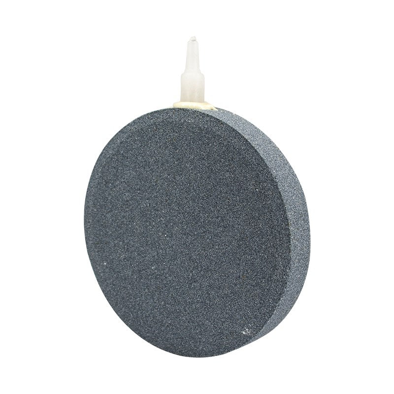 Round dark gray air stone with white airline connector