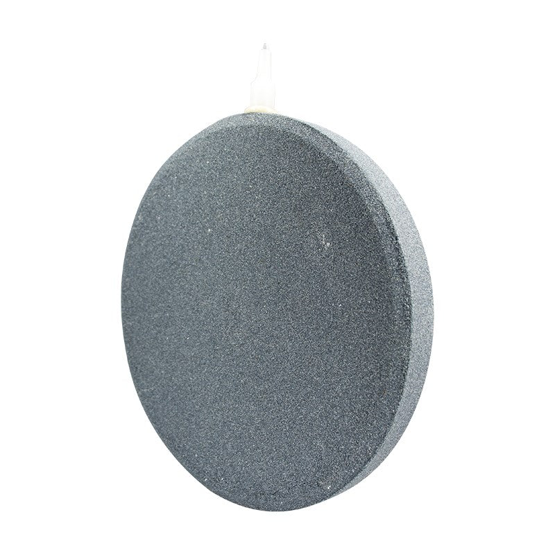 Oval dark gray air stone with white airline connector
