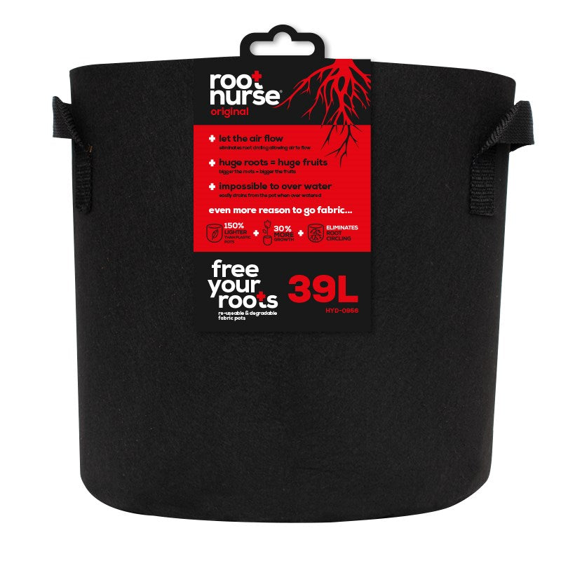 Wortelverpleegkundige zwarte pot