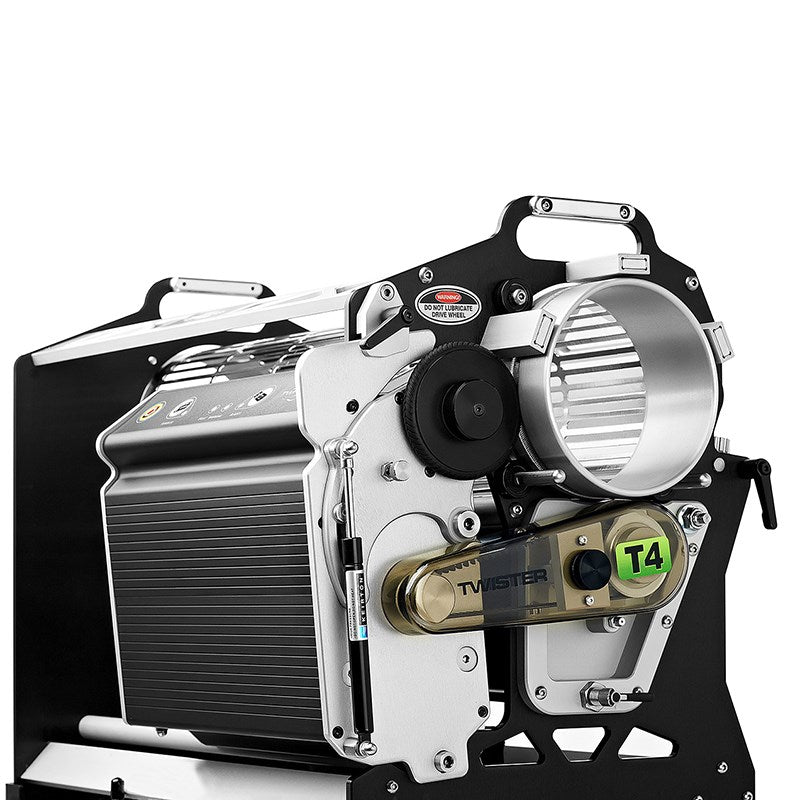 Twister Trimmer T4 angled unit with silver fan housing and black base enclosure