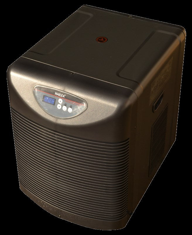 Nutrient chiller with silver-gray body, side panel and front control screen