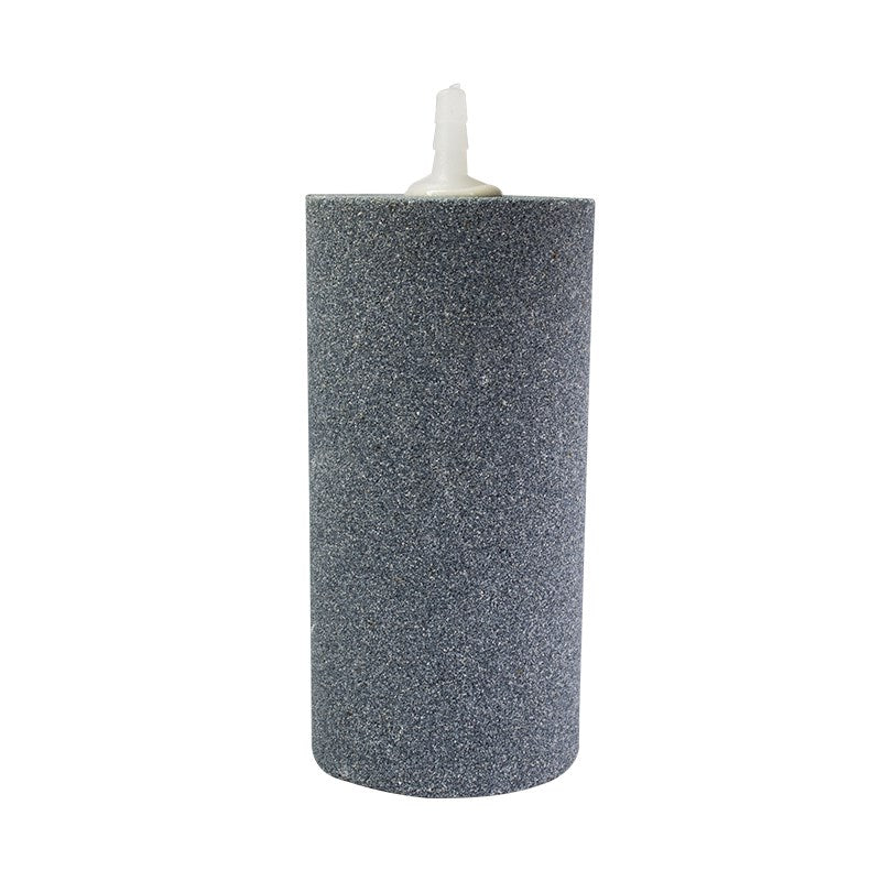 Tall cylindrical dark gray air stone with white connector