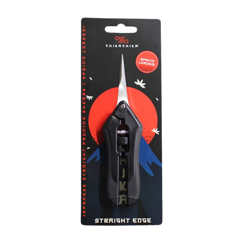 Chika Chika straight shears in retail blister pack, straight edge scissors
