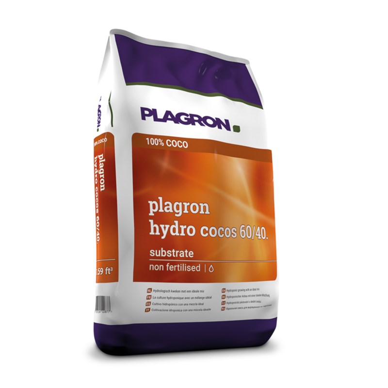 Plagron Hydro Cocos 60/40 substrate bag, 45L, non-fertilized, 100% coco