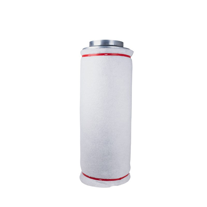 Mammoth carbon filter cartridge with white body, red lower band, and metal top