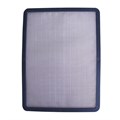 Square mesh replacement screen with dark border