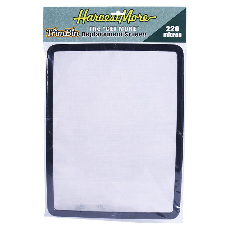 Replacement screen with dark frame, square mesh panel