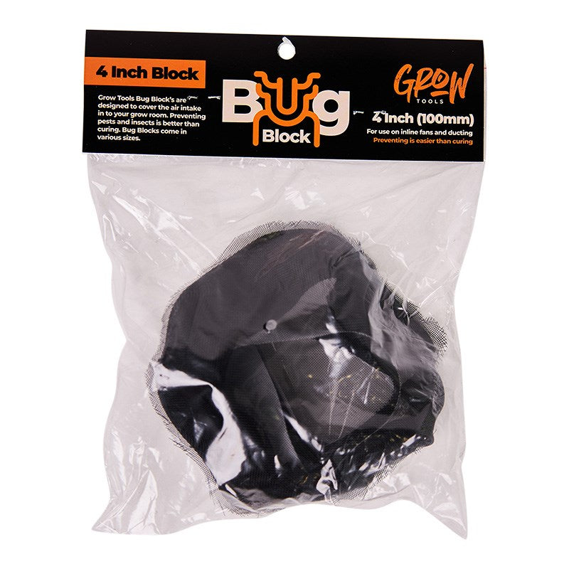 6-inch (150mm) black bug block mesh cover in retail bag