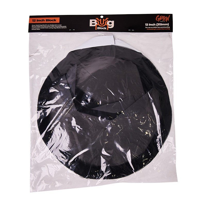 12-inch (315mm) black bug block mesh cover in retail packaging