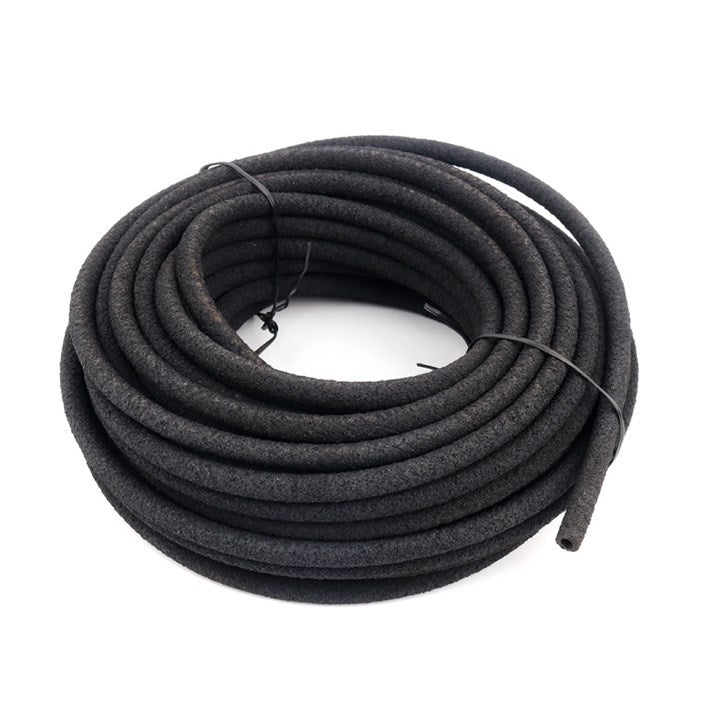 Coiled black tubing roll, 4 mm diameter, 50 m length