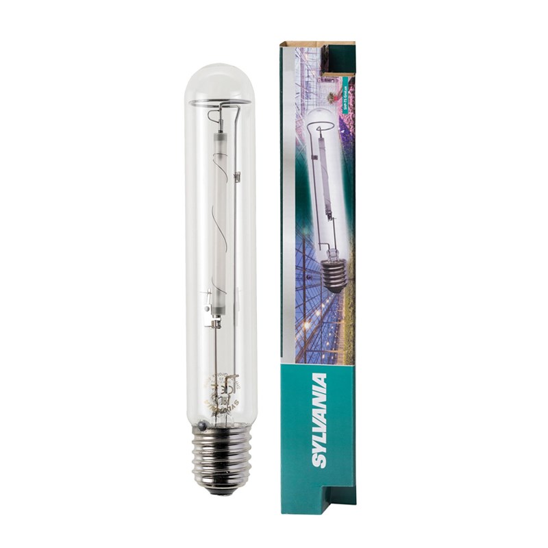 Grolux 600W sodium lamp bulb with clear glass and metal screw base