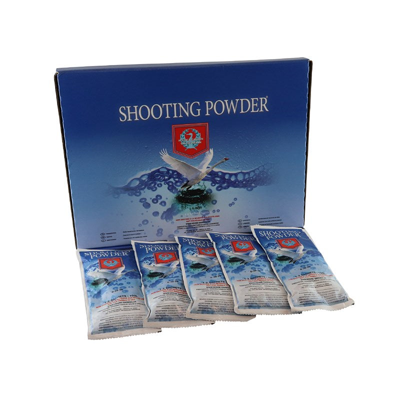 Shooting powder sachets set with 5 individual packets and outer box