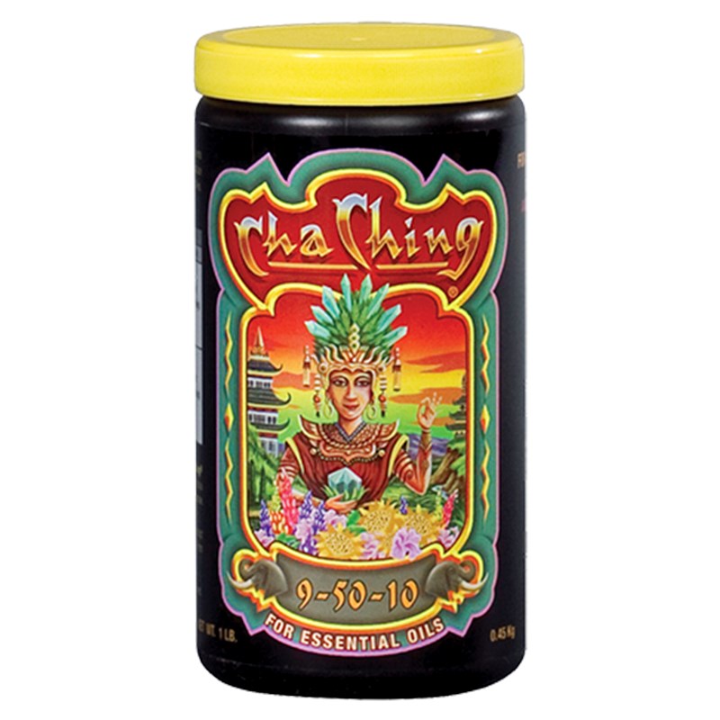 Black essential oils bottle with yellow cap and colorful Buddha-style label
