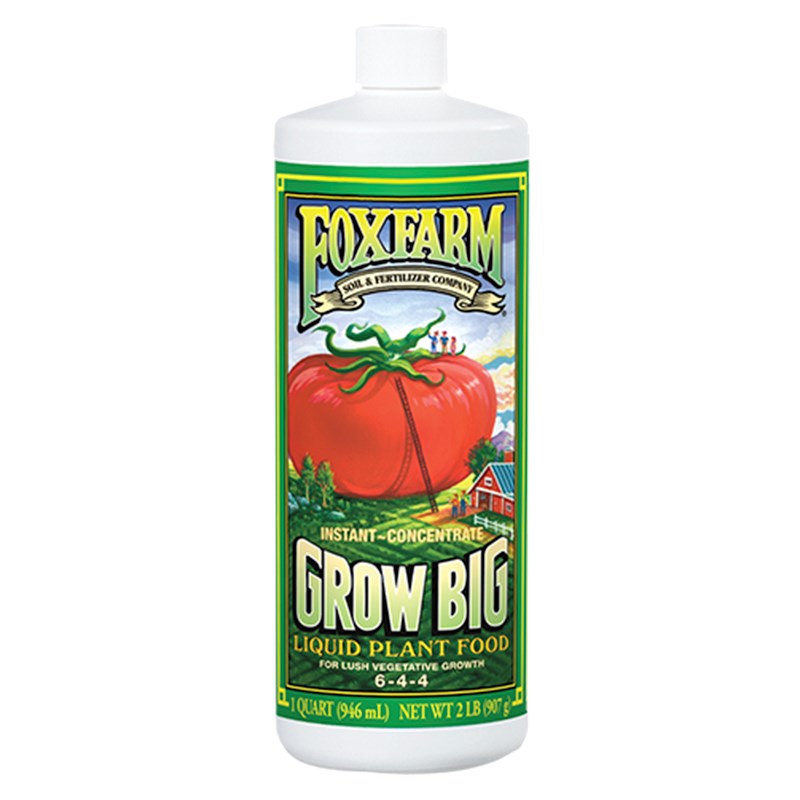 Foxfarm liquid plant food bottle, instant-concentrate, 1-quart size