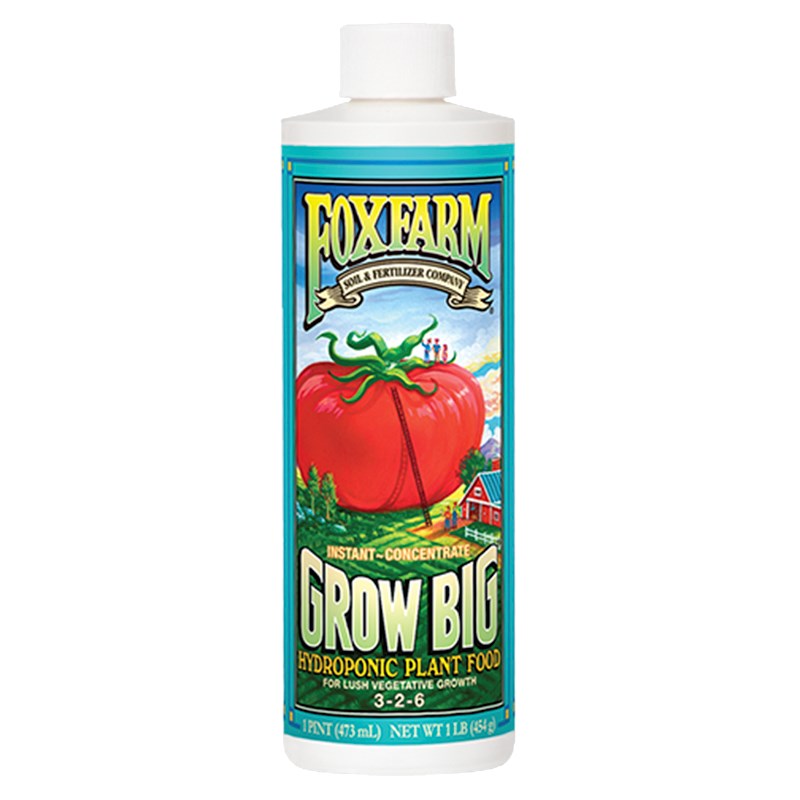 Foxfarm liquid plant food bottle, instant-concentrate, 1-pint size