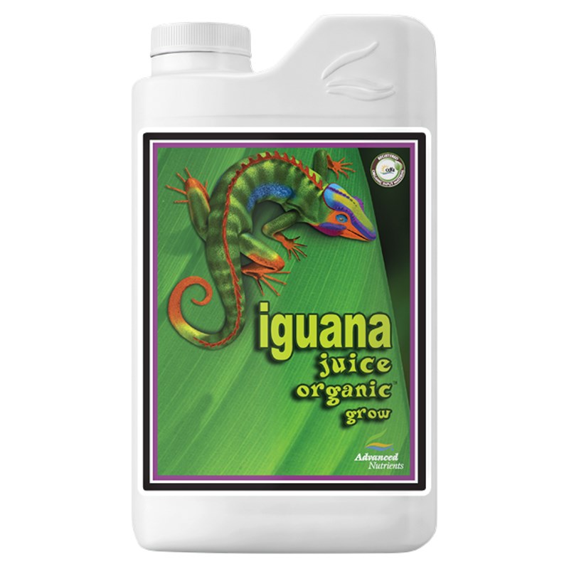 Advanced Nutrients Iguana Grow liquid bottle, white with front lizard label