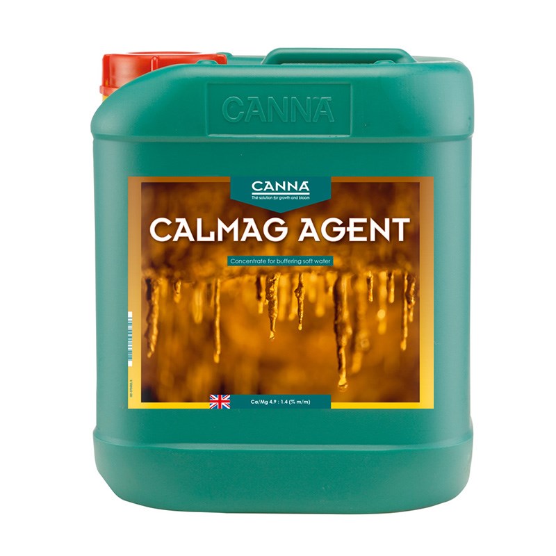 Canna Calmag Agent plastic jerry can with red cap, amber liquid
