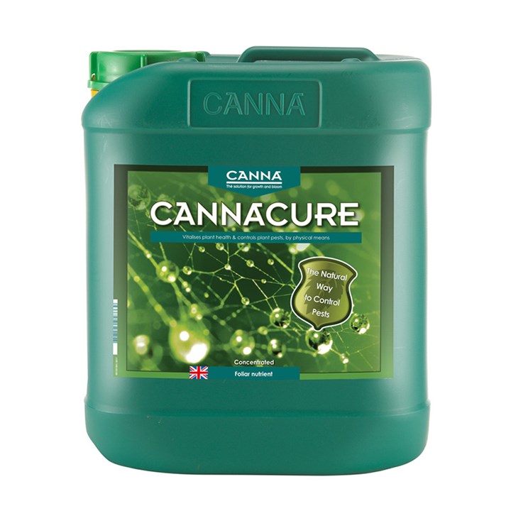 Cannacure large green container with handle and white/green front label