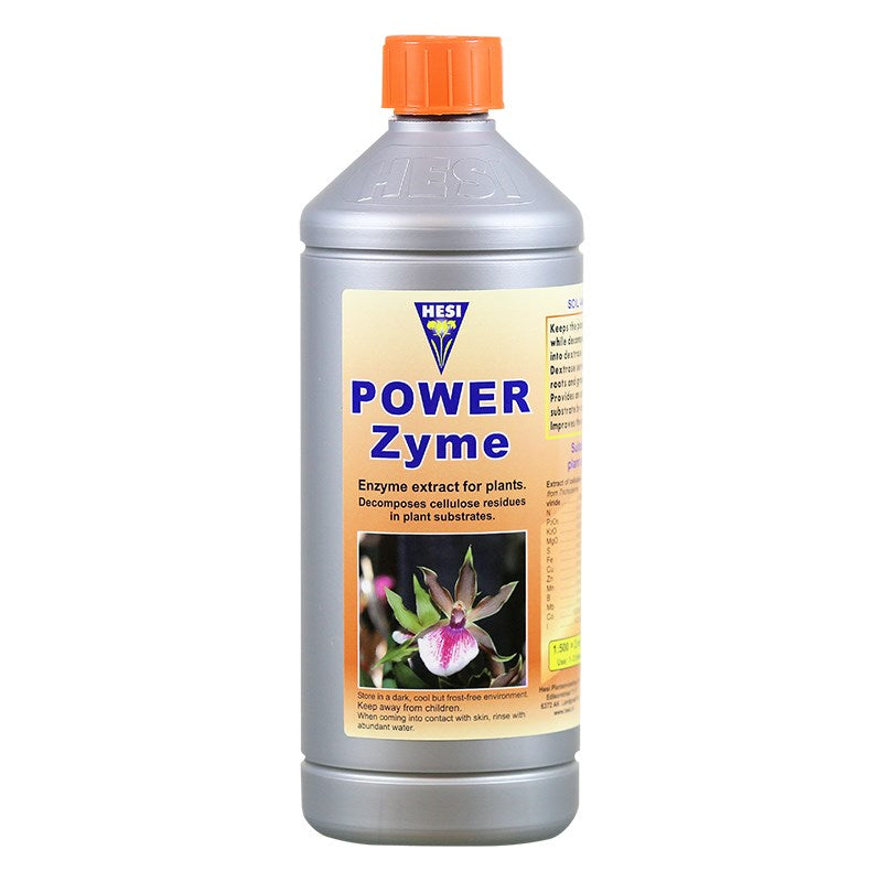 Plant enzyme extract bottle with orange cap and gray plastic body