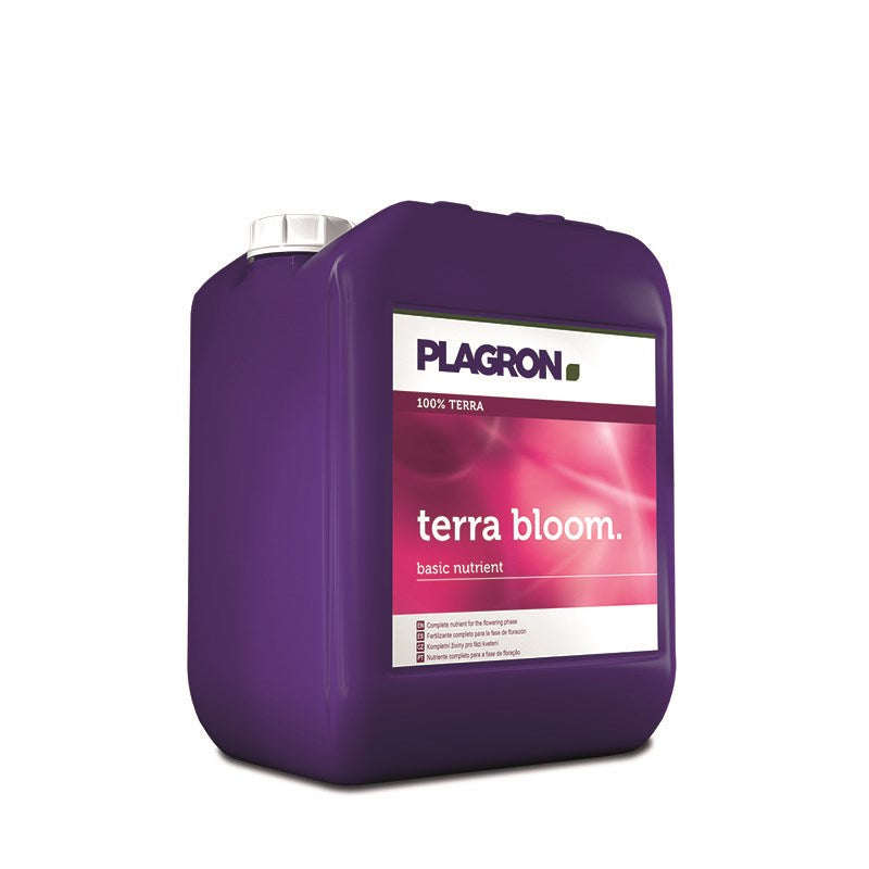 Plagron Terra Bloom basic nutrient jug, purple container with white cap
