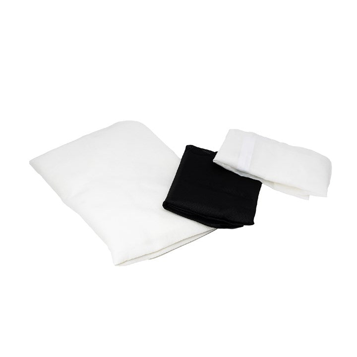 Spare parts set: white and black cleaning cloth pads