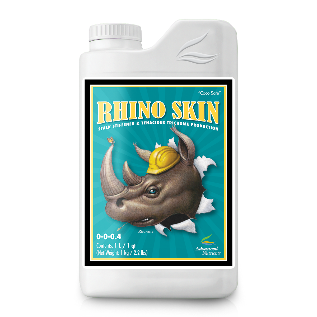 Nutrient concentrate bottle with Rhino Skin label, white 1 L jug